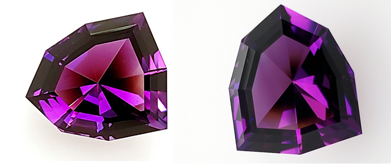 congo amethyst shield - U.S. faceted