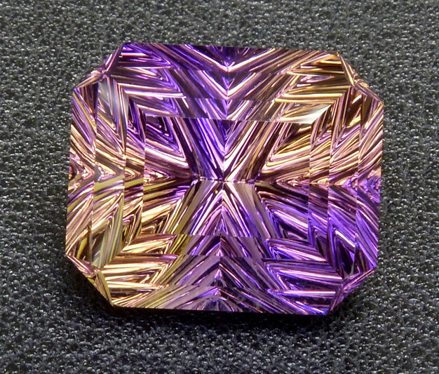 concave faceted ametrine