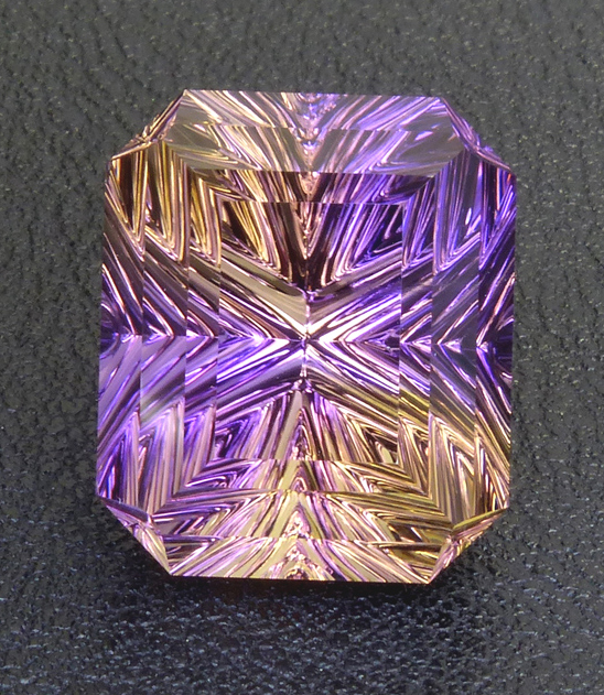 concave faceted ametrine