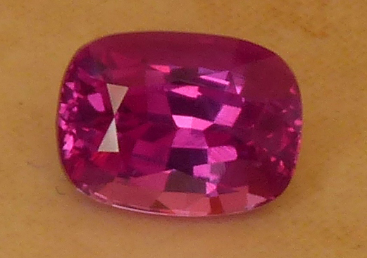 deep pink cushion sapphire
