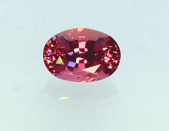 orangy pink sapphire