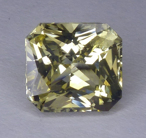 light yellow unheated square radiant sapphire
