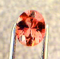 orangy pink sapphire
