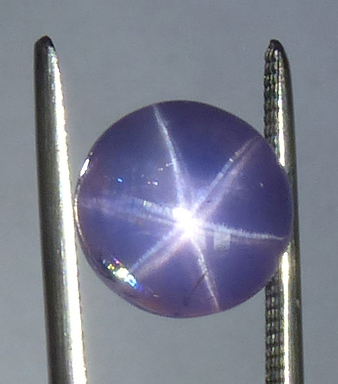 round lavender star sapphire