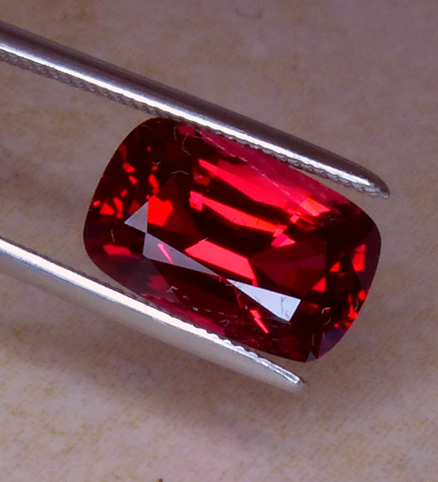 rose-red to red spinel