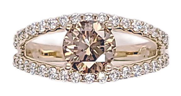 champange diamond ring