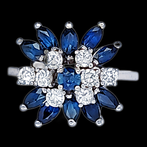 sapphire diamond cocktail ring