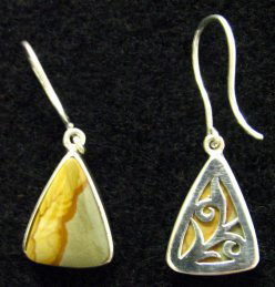custom owyhee jasper sterling earrings