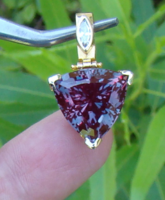 synthetic alexandrite pendant