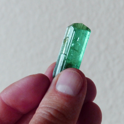 mozambique terminated green-blue tourmaline crystal