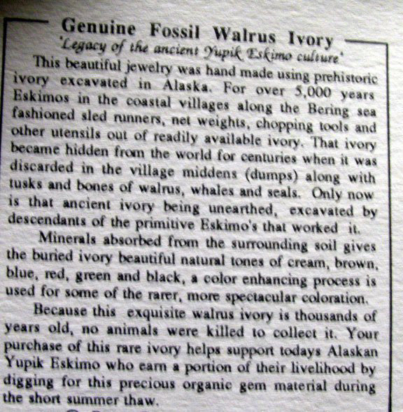 published fossilized walrus ivory scrimshaw