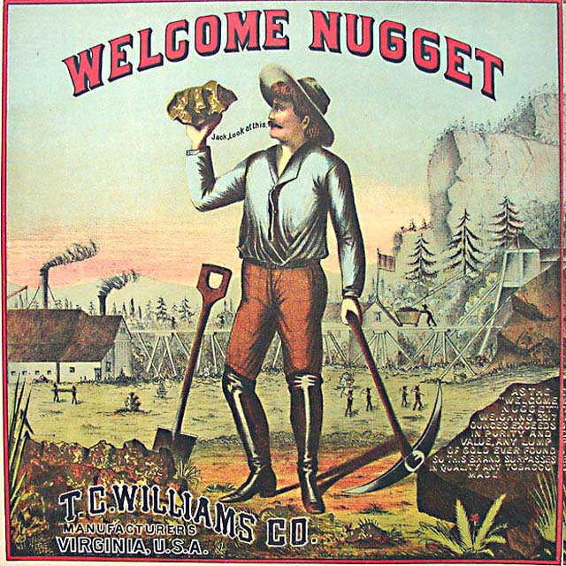 Welcome Nugget Tobacco label