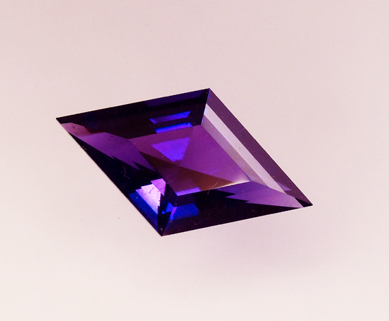 diamond shaped blue flash amethyst