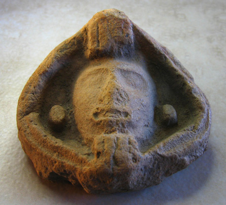 aztec warrior terra cotta head