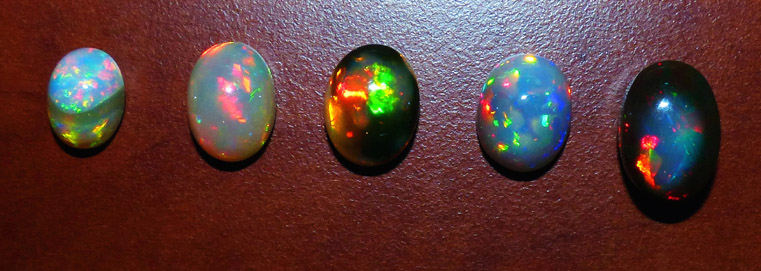 group of fancy ethiopian opal