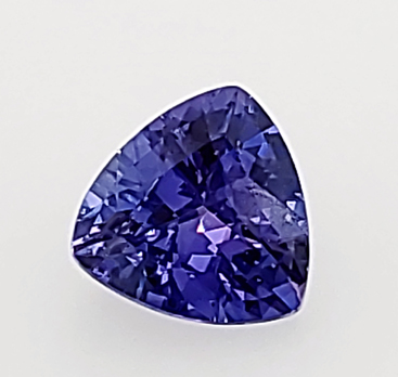 blue-purple trilliant sapphire - unheated