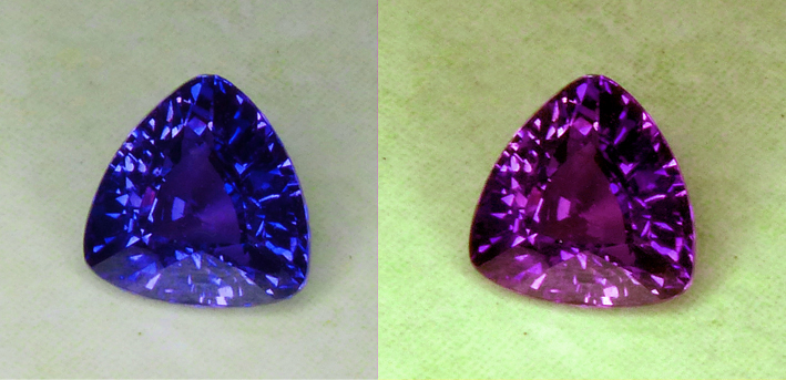 GIA Certed color change sapphire