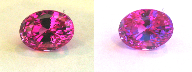 certed pink orangy pink sapphire