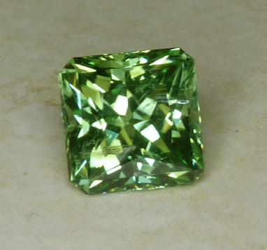 neon green US faceted tourmaline