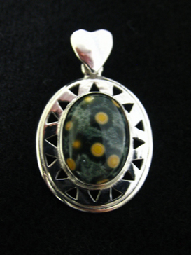 ocean jasper sterling pendant