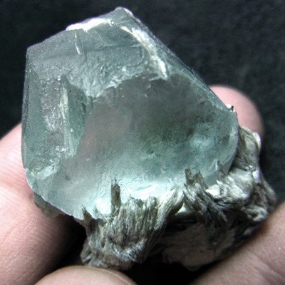aquamarine crystal on matrix