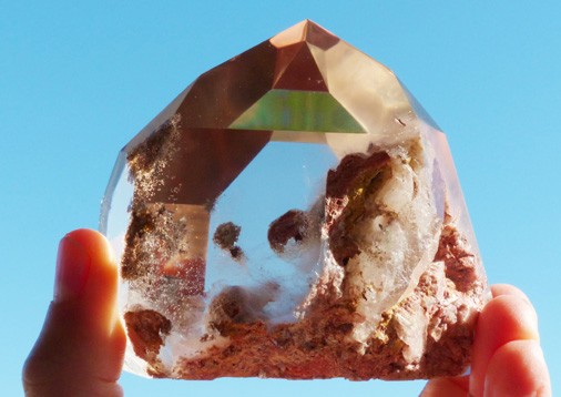 quartz crystal with beautiful inclusions