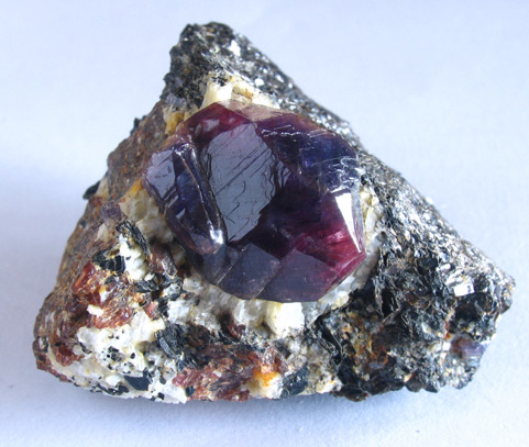 purple sapphire on matrix - Madagascar