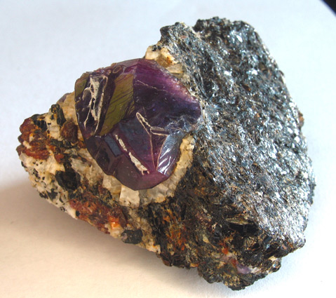 purple sapphire on matrix - Madagascar