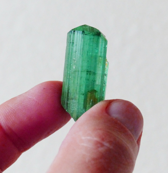 mozambique terminated green-blue tourmaline crystal