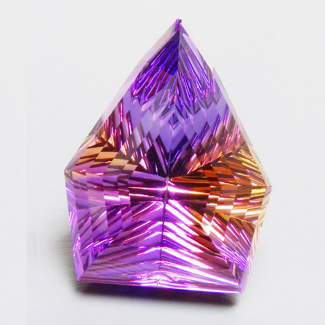 concave grooved ametrine shield