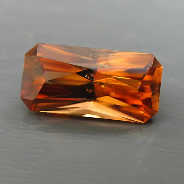 natural orange zircon custom cut